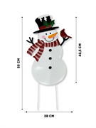 Садовый декор Снеговик в шляпе ZQ01584