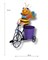 Садовая фигура Пчела на велосипеде с горшком Z26938A