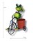 Фигурка для сада Лягушка на велосипеде с горшком Z26938C