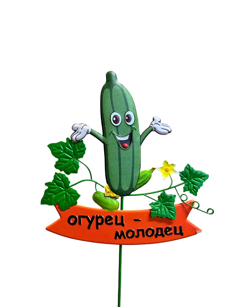 Декор для грядки Огурец-молодец